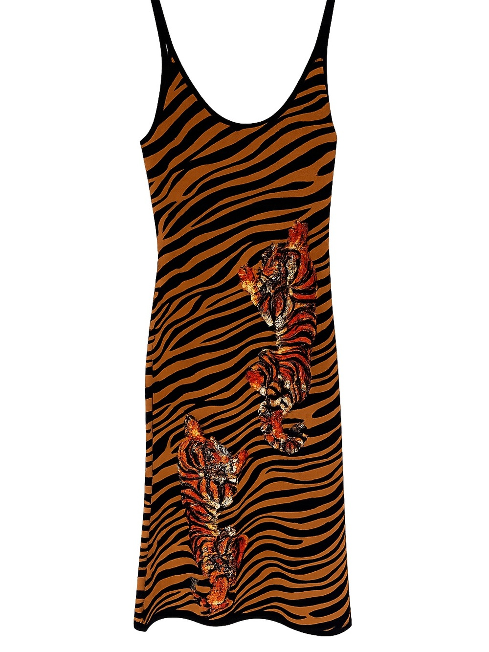 Queen of Sparkles Tiger Sequins Sweater Dress